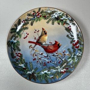 “Jewels In The Snow” 8 inch decorative plate with Certificate of Authenticity